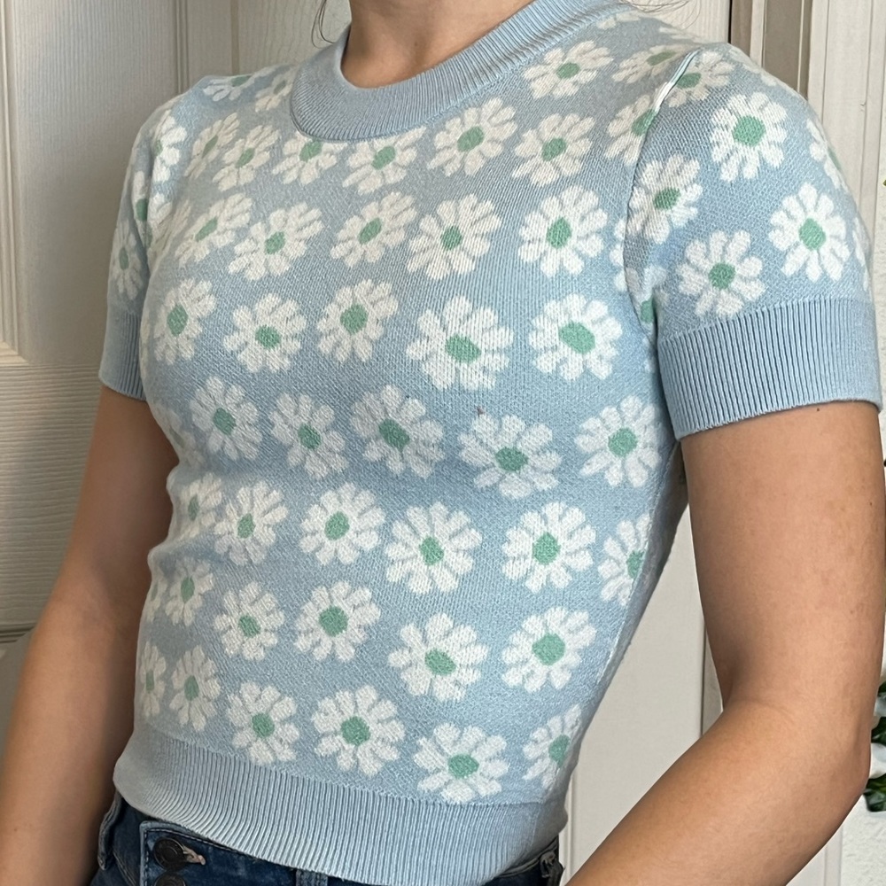 Floral Sweater Top